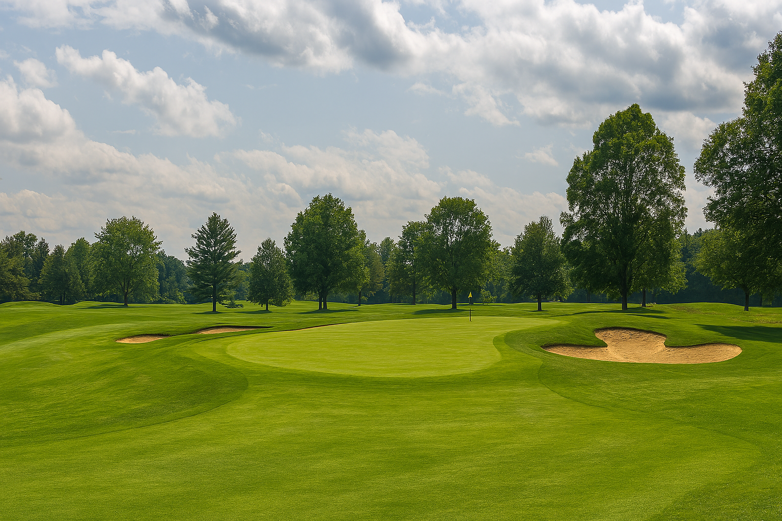 Golf course aerial view